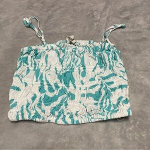 Ocean Drive Teal and White Camisole